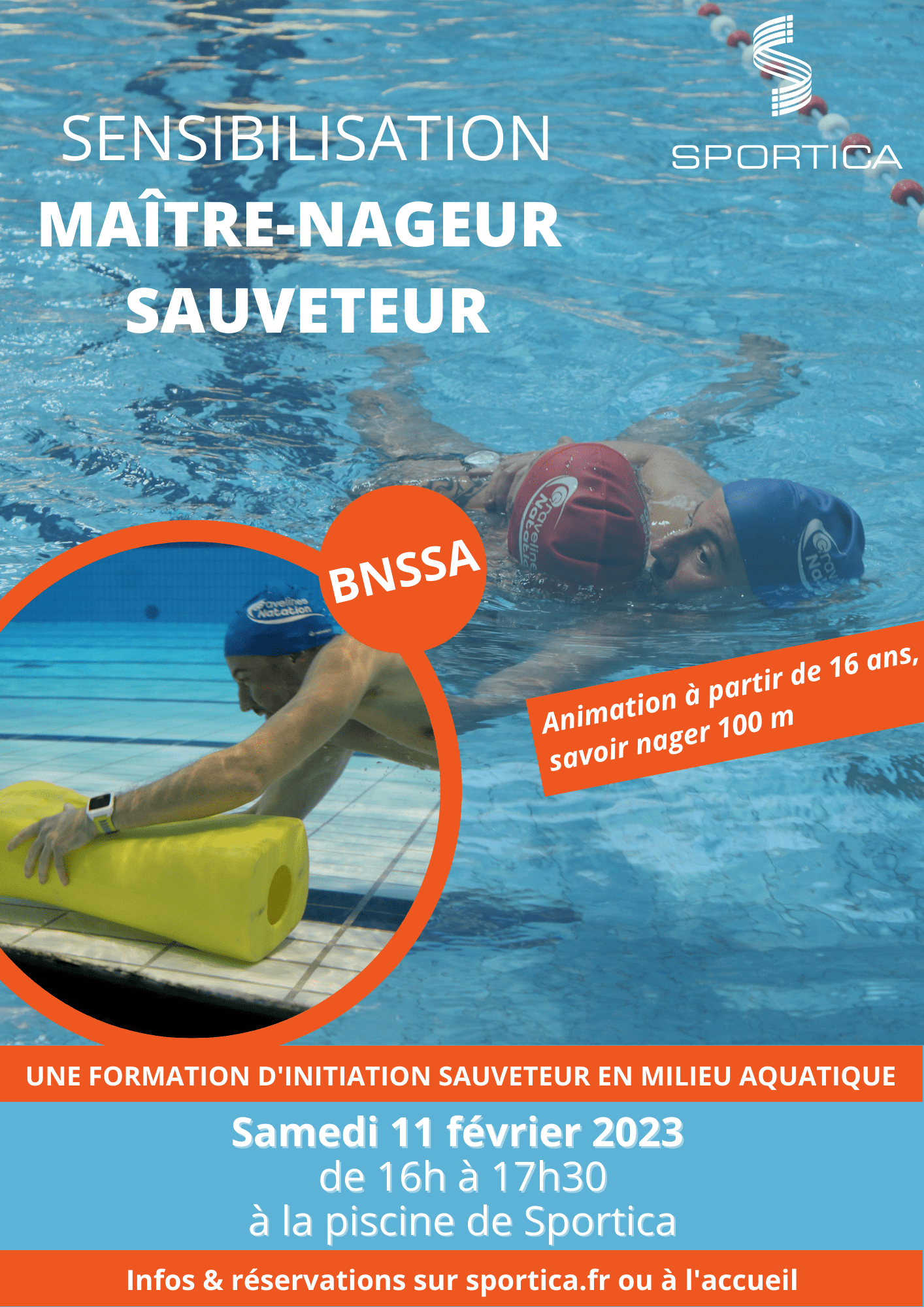 Séance initiation sauveteur en milieu aquatique