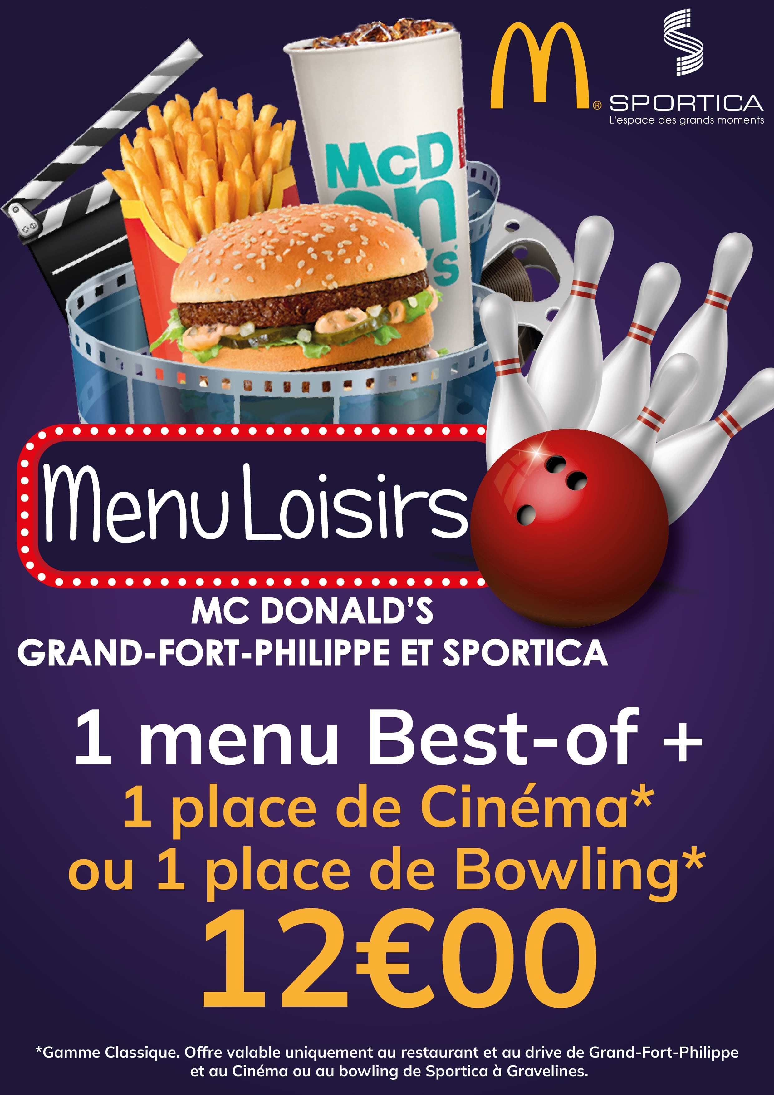 Menu McDonald's Loisirs