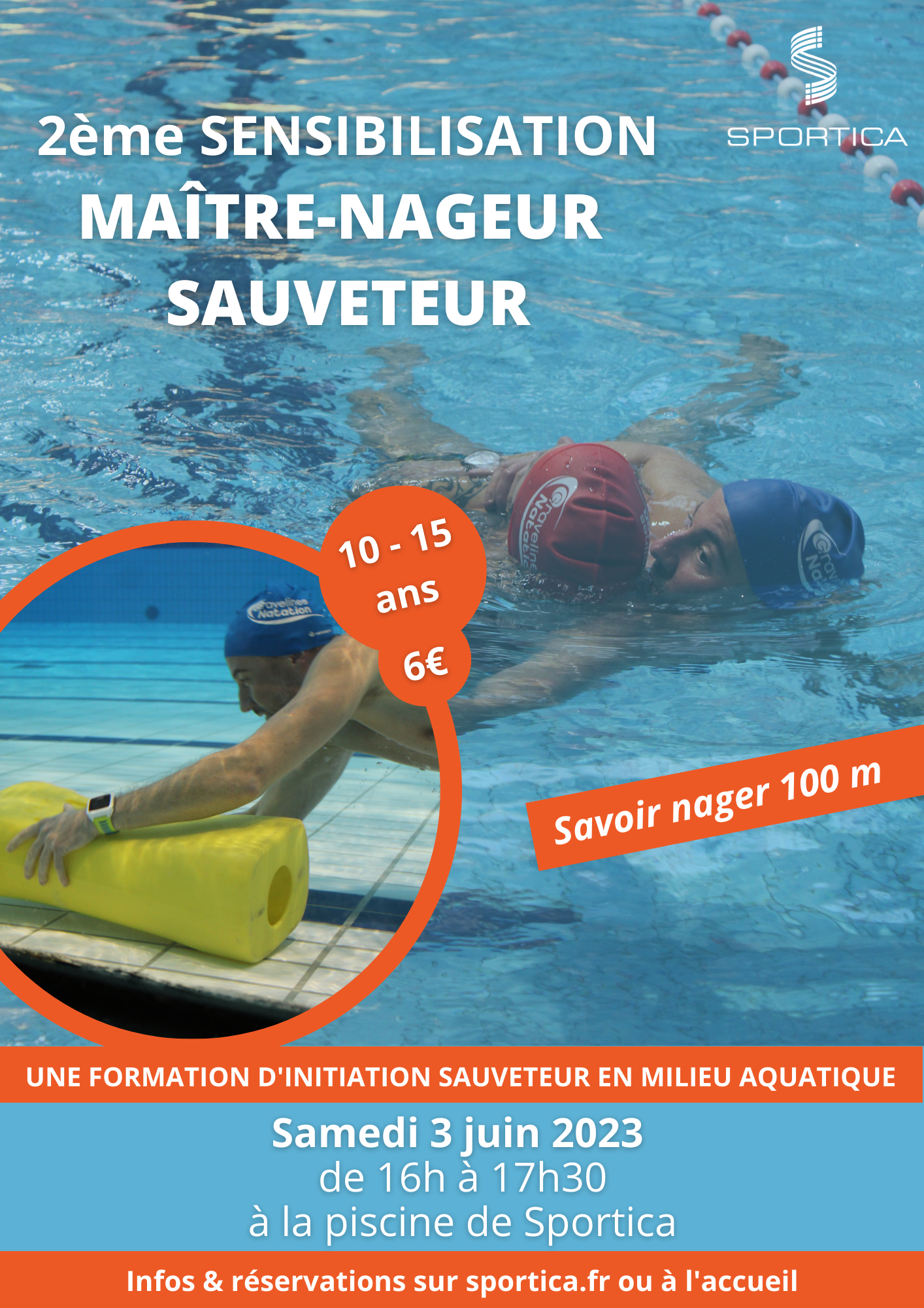 Initiation sauveteur en milieu aquatique - 10/15 ans