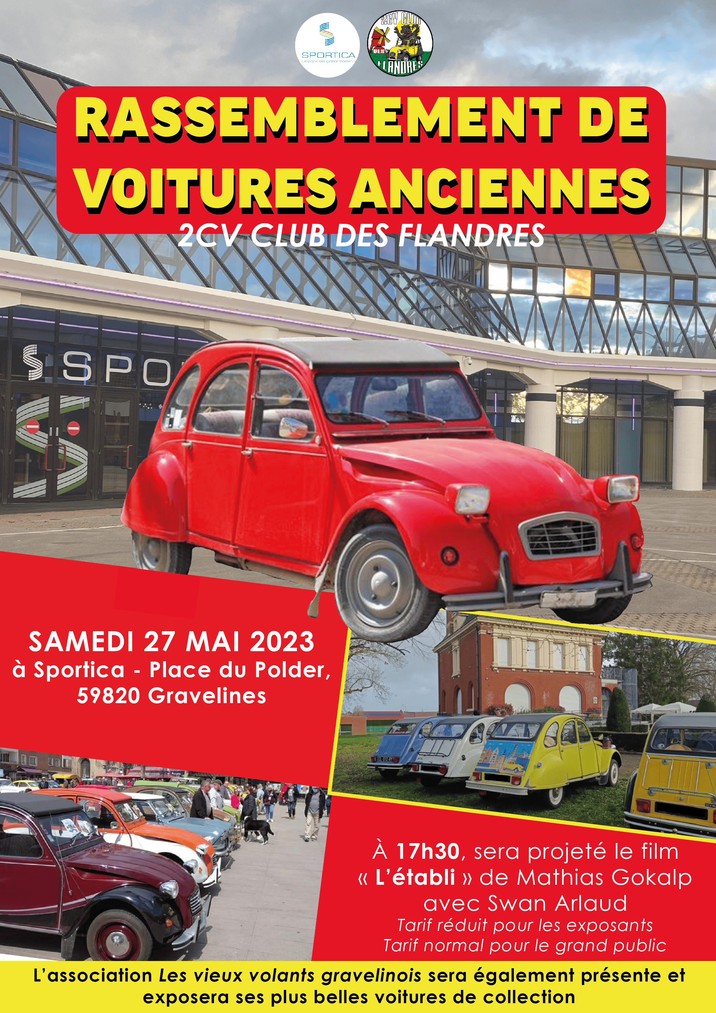 Rassemblement de voitures anciennes - 2 CV Club des Flandres