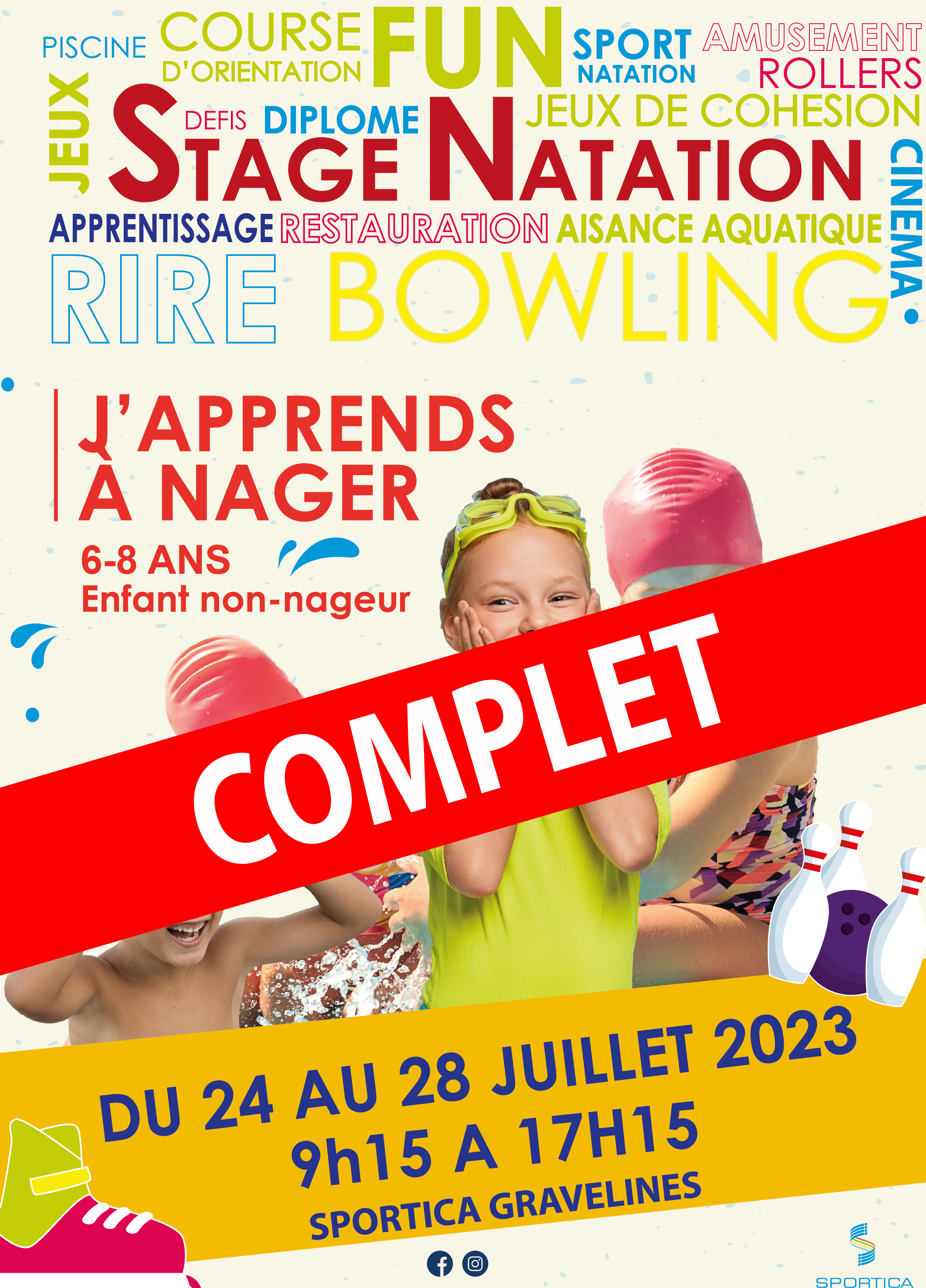 Stage de natation : j'apprends à nager 6 à 8 ans